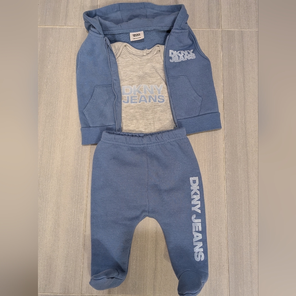 DKNY Blue and Gray Kids 3-piece Matching Set